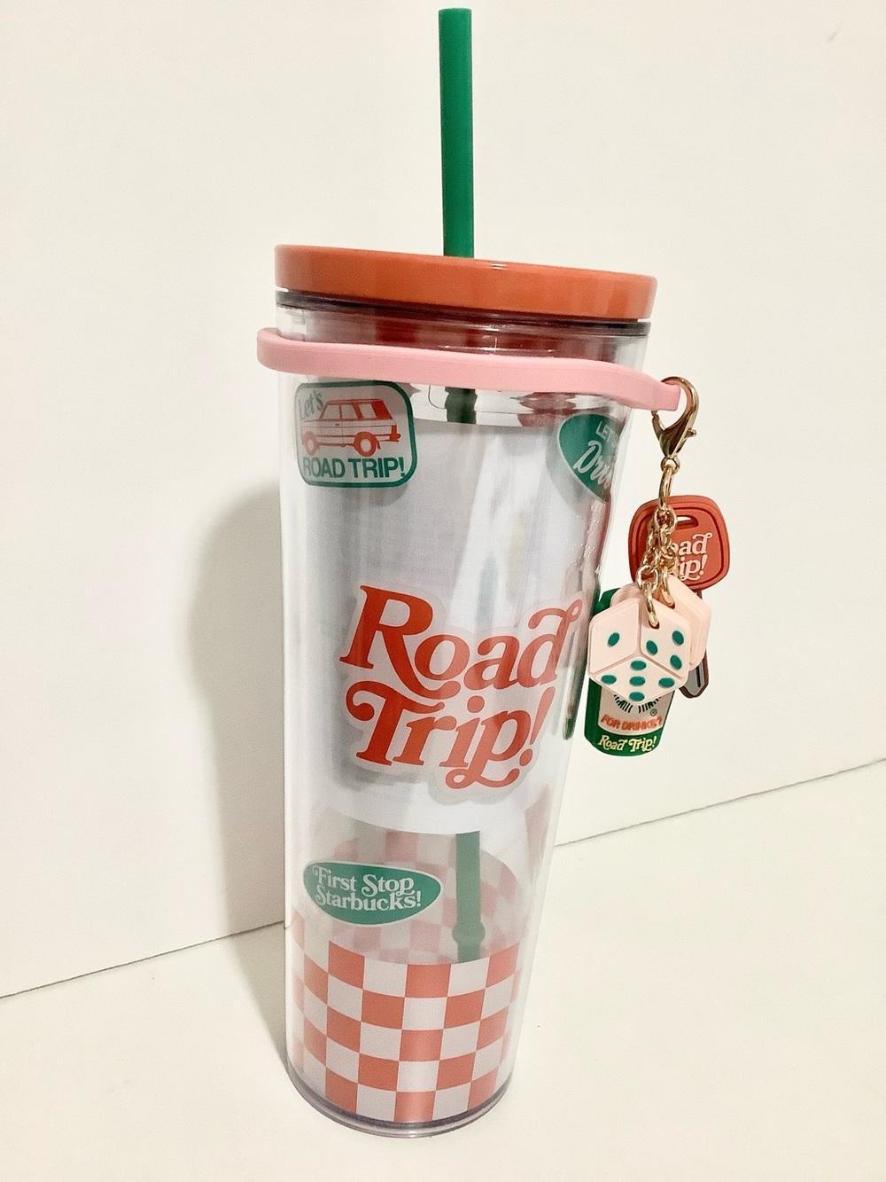 NEW Collectible Starbucks x Dandy Worldwide Road Trip Cold Cup Tumbler w Charms